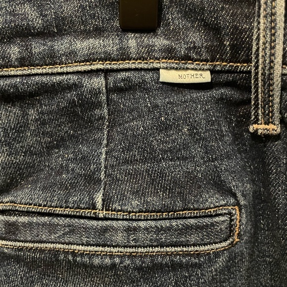 MOTHER Dark Blue Wide Leg Trouser Jeans - Picture 6 of 9